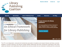 Tablet Screenshot of librarypublishing.org